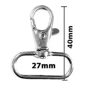 Mousqueton métal argent 40 x 27 mm - La boite à tissus