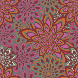 Voile de viscose imprimé Fleurs ensoleillées - La boite à tissus