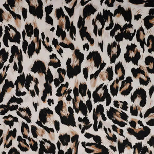 Viscose Stretch Léopard- Sable