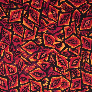 Viscose Stretch Graphique -Rouge