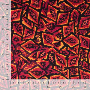 Viscose Stretch Graphique -Rouge