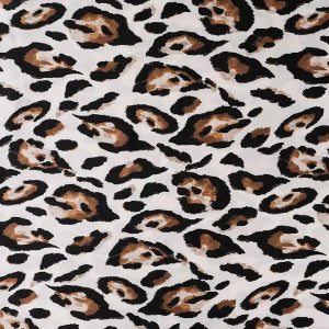 Satin de viscose - léopard sable