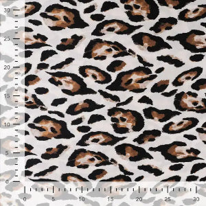 Satin de viscose - léopard sable