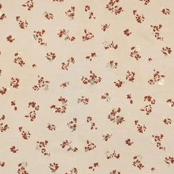 Popeline de viscose  FEUILLE D'ÉCLAT PETITES FLEURS - BEIGE - La boite à tissus