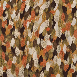 Foil Print feuilles brune lurex