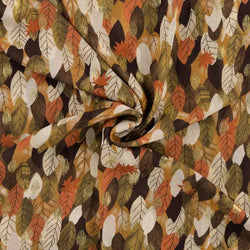 Foil Print feuilles brune lurex