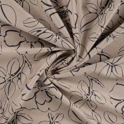 Scuba suède Grande Fleur -Taupe