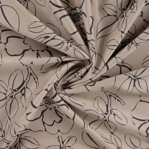 Scuba suède Grande Fleur -Taupe