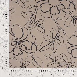 Scuba suède Grande Fleur -Taupe