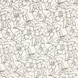 Velours côtelé stretch lavé -Pain blanc cassé aux fleurs