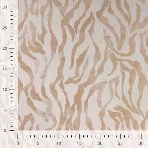 Scuba suède foil print Zebra- Sable