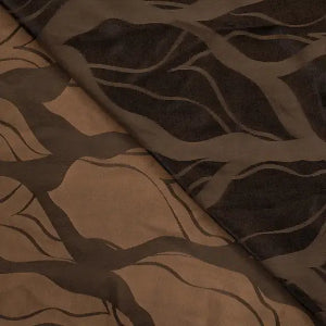Jacquard de viscose -Rayures abstraites noires