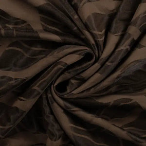 Jacquard de viscose -Rayures abstraites noires