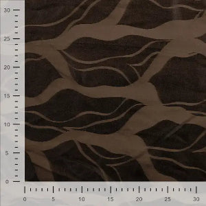 Jacquard de viscose -Rayures abstraites noires