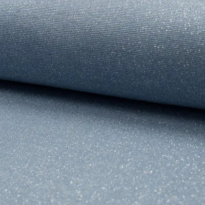 Bord côte lurex bleu- argent - La boite à tissus Bord côte lurex bleu- argent