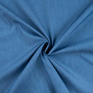 Chambray Stretch- Bleu délavé