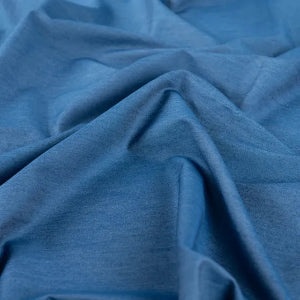 Chambray Stretch- Bleu délavé