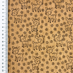 Velours côtelé stretch petit cerf-Camel
