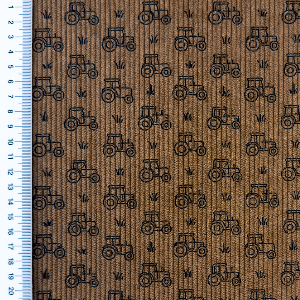Velours côtelé stretch tracteurs- Brun