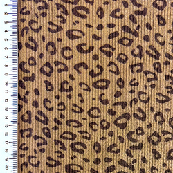Velours côtelé stretch panthère - Camel