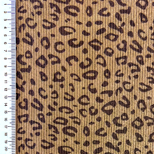 Velours côtelé stretch panthère - Camel
