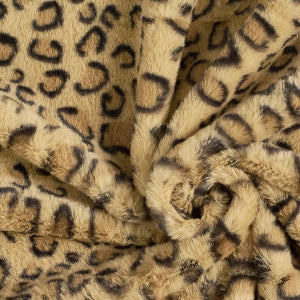Super soft faux fur leopard print