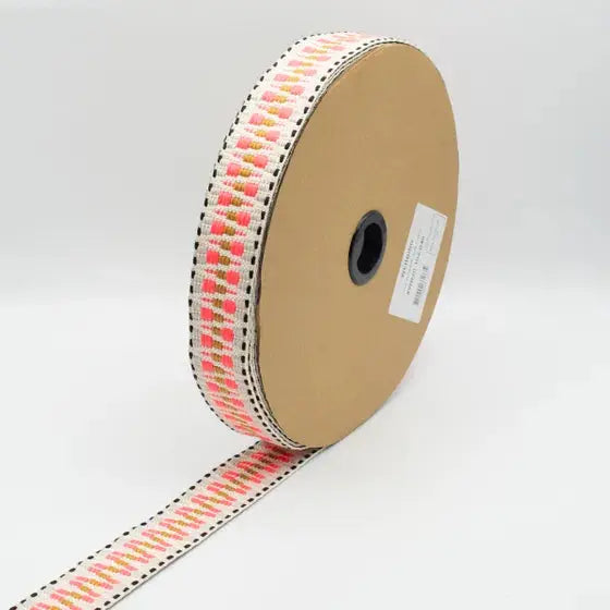 Sangle Jacquard Multicouleur 102 - La boite à tissus Sangle Jacquard Multicouleur 102