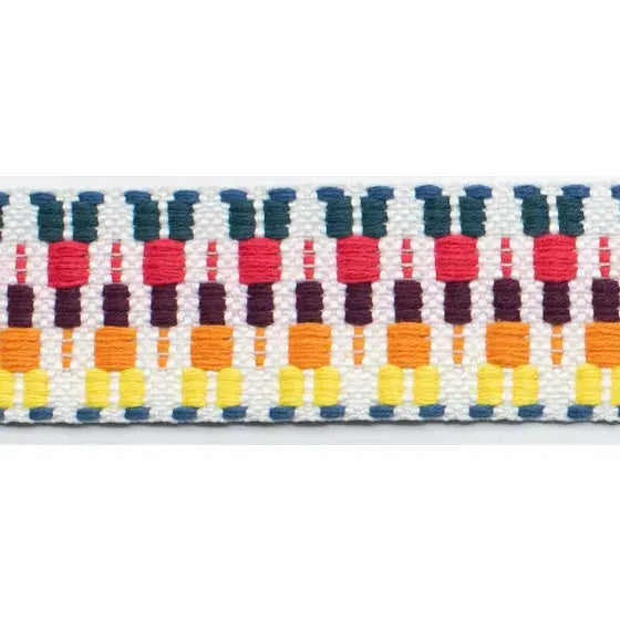 Sangle Jacquard Multicouleur 107 - La boite à tissus Sangle Jacquard Multicouleur 107