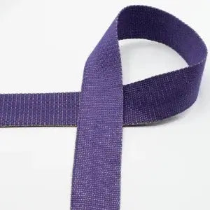 Sangle Purple Fibre Métal Doré 040 mm - La boite à tissus Sangle Purple Fibre Métal Doré 040 mm