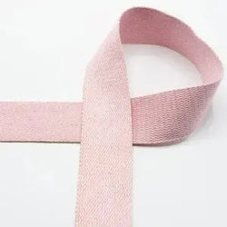 Sangle Rose Bébé Fibre Métal Doré 040 mm - La boite à tissus Sangle Rose Bébé Fibre Métal Doré 040 mm