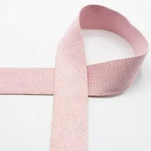 Sangle Rose Bébé Fibre Métal Doré 040 mm - La boite à tissus Sangle Rose Bébé Fibre Métal Doré 040 mm