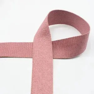 Sangle Vieux Rose Fibre Métal Doré 040 mm - La boite à tissus Sangle Vieux Rose Fibre Métal Doré 040 mm
