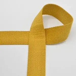 Sangle coton pour sacs 25 mm Ocre - La boite à tissus