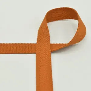 Sangle coton pour sacs 25 mm cognac - La boite à tissus