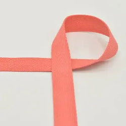 Sangle coton pour sacs 25 mm coral - La boite à tissus