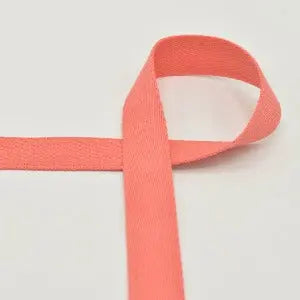 Sangle coton pour sacs 25 mm coral - La boite à tissus