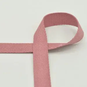 Sangle coton pour sacs 25 mm vieux rose - La boite à tissus