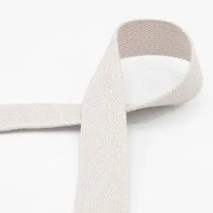 Sangle coton pour sacs  sable 30 mm - La boite à tissus