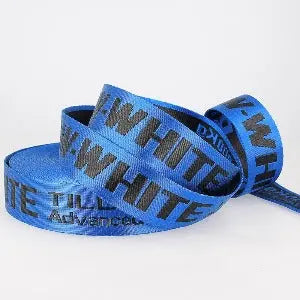 Sangle jacquard bleu/noir - La boite à tissus