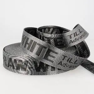 Sangle jacquard  gris/noir - La boite à tissus