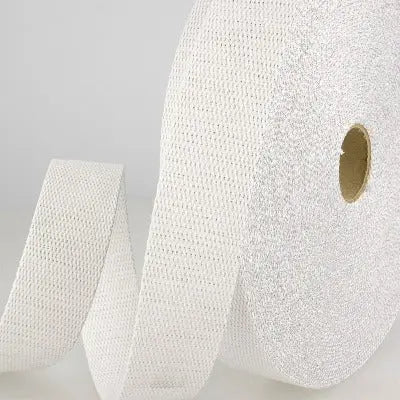 Sangle métal Blanc-Argent 30 mm - La boite à tissus