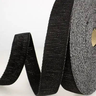 Sangle métal Noir-Argent 30 mm - La boite à tissus