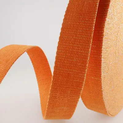 Sangle métal Orangé-Argent 30 mm - La boite à tissus
