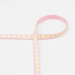 Sangle pattes de chien brillants bébé rose - La boite à tissus
