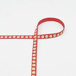 Sangle pattes de chien brillants rouge foncé - La boite à tissus