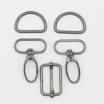 Set d'accessoires de sac 5 pièces 25 mm - Argent - La boite à tissus