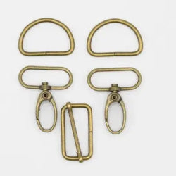 Set d'accessoires de sac 5 pièces 30 mm - Métalique Doré - La boite à tissus