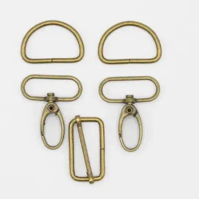 Set d'accessoires de sac 5 pièces 30 mm - Métalique Doré - La boite à tissus