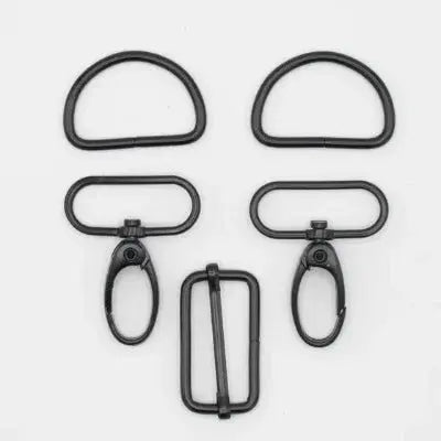 Set d'accessoires de sac 5 pièces 30 mm - Noir - La boite à tissus
