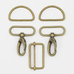 Set d'accessoires de sac 5 pièces 40 mm - Métallique Doré - La boite à tissus